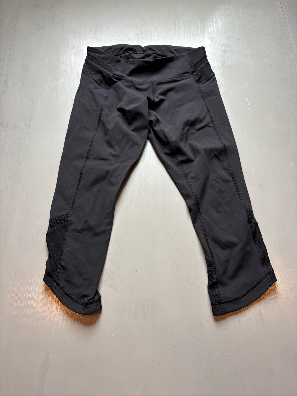 Black Cropped Athletic Leggings Lululemon